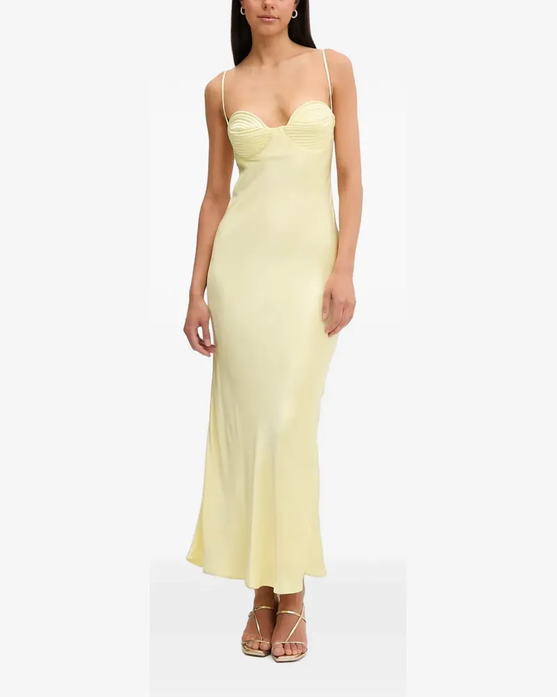 Bardot Devin quilted-cup cut-out maxi dress - Gelb Gelb