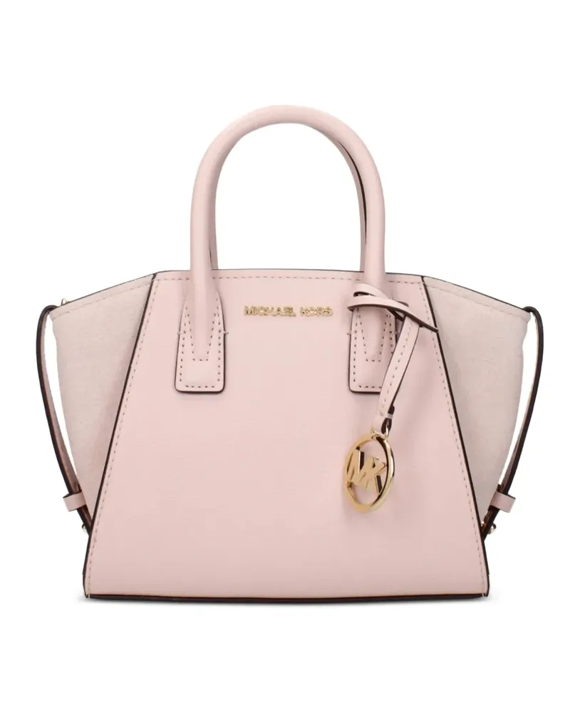 Michael Kors suede-panelled leather tote bag - Rosa Rosa