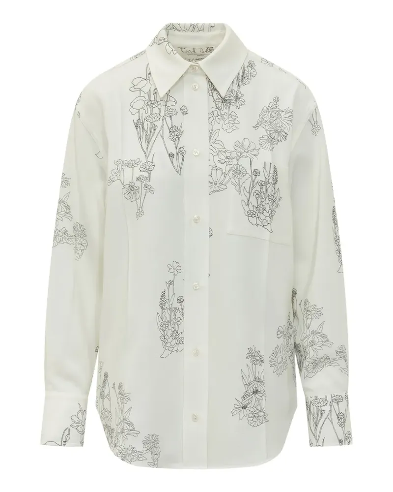 Victoria Beckham floral pyjama shirt - Nude Nude
