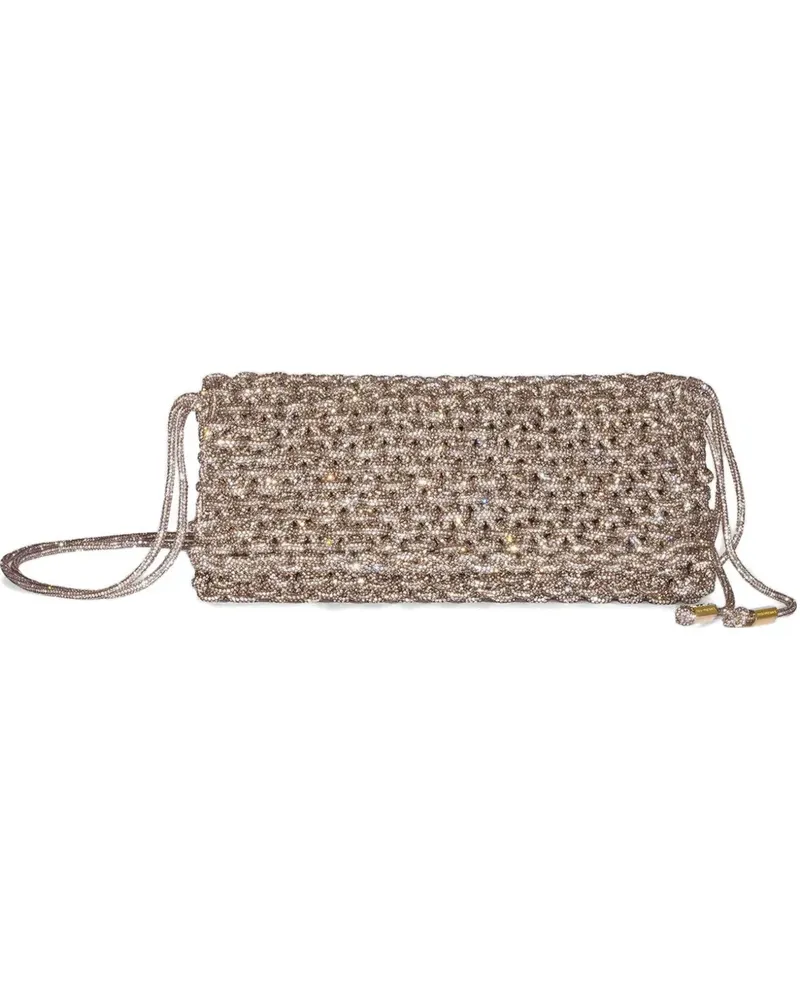 HIBOURAMA Aurora crystal-embellished shoulder bag - Gold Gold