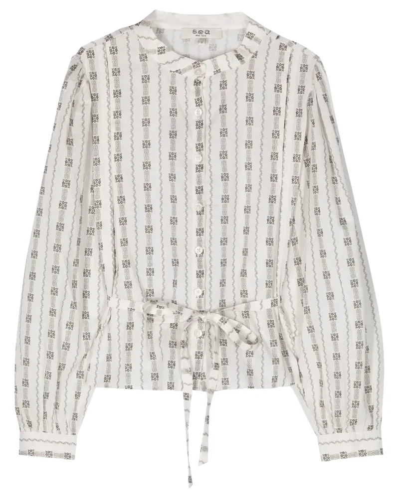 Sea Hemd mit Blumen-Print - Weiß Weiß