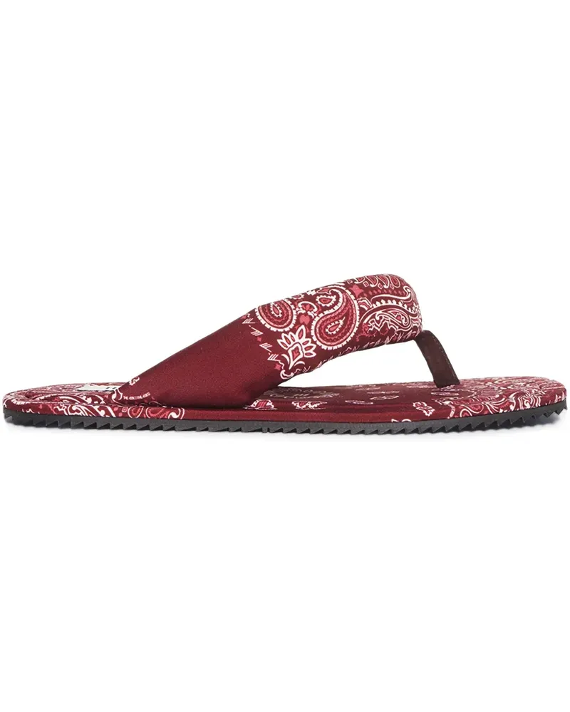 ATTICO Pantoletten mit Bandana-Print - Rot Rot