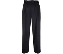 Hose mit Paperbag-Taille - Blau