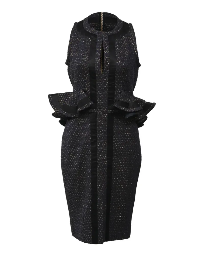 Altuzarra tweed peplum dress - Blau Blau