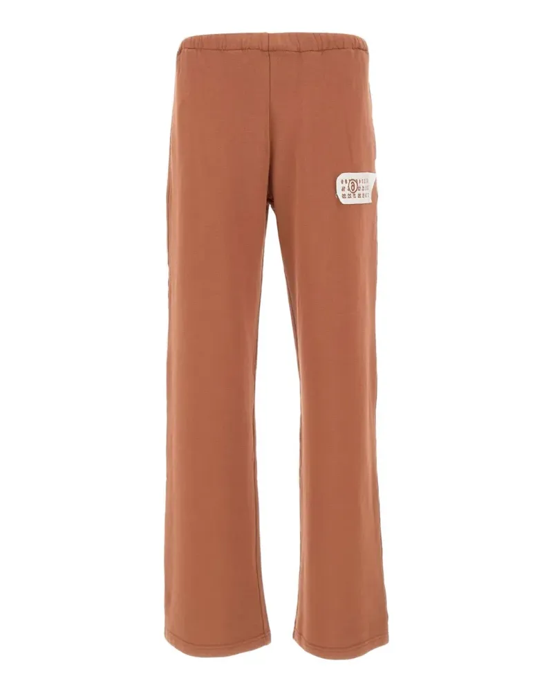 Maison Margiela logo-patch wide-leg track pants - Orange Orange