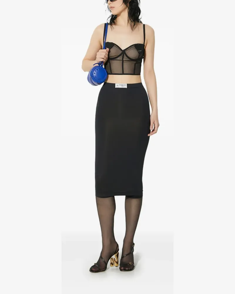 Fiorucci Midirock mit Logo-Detail - Schwarz Schwarz