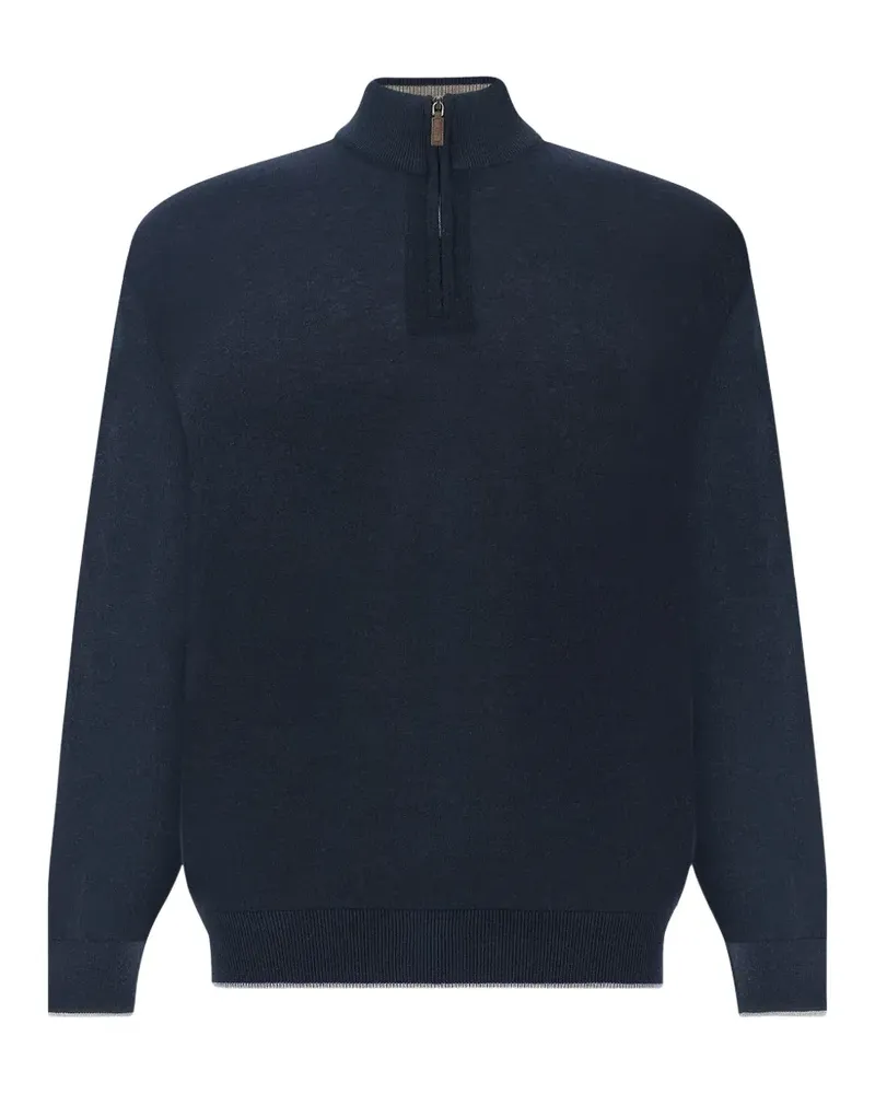 Paul & Shark Piuma Pullover mit Reißverschluss - Blau Blau