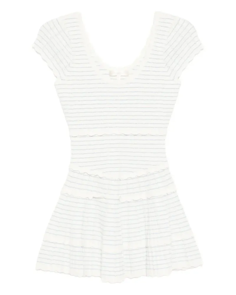 LoveShackFancy Elisavette Minikleid - Weiß Weiß