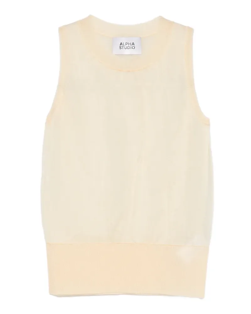 Alpha Studio Semi-transparentes Oberteil - Nude Nude