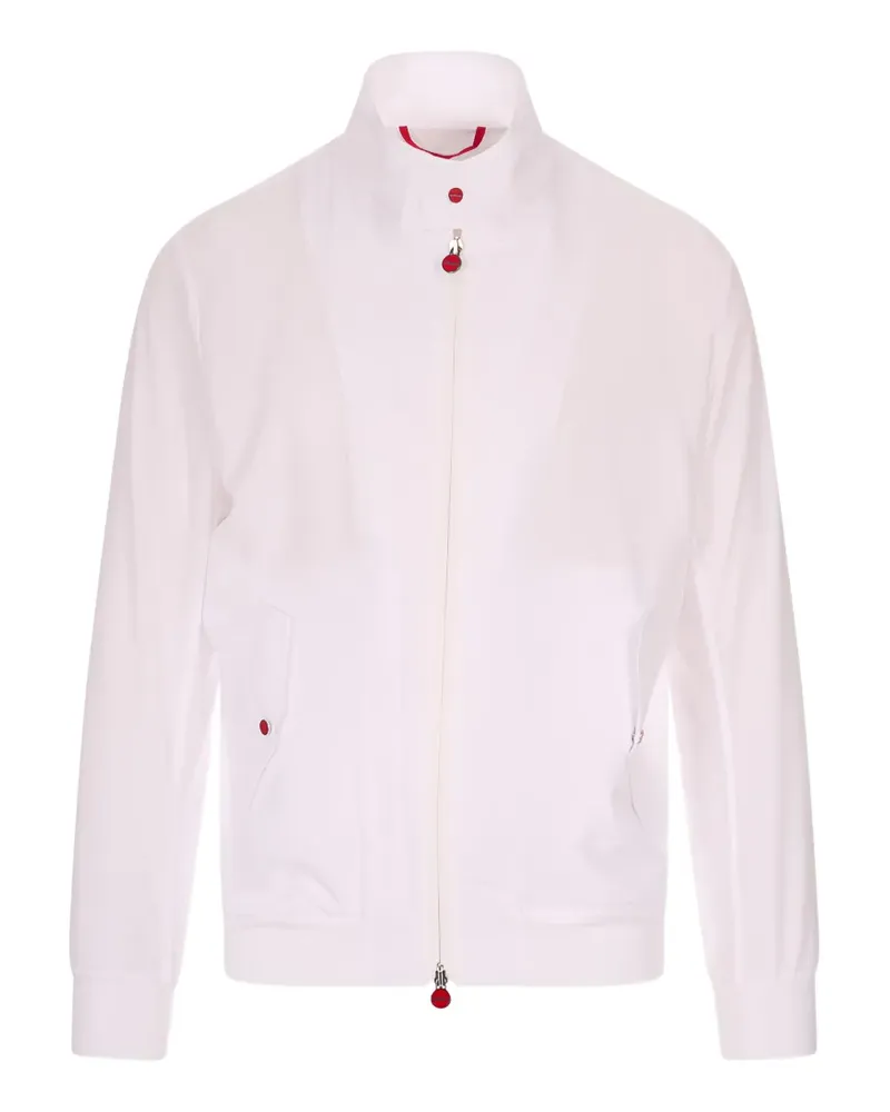 Kiton zip-up high-neck jacket - Weiß Weiß