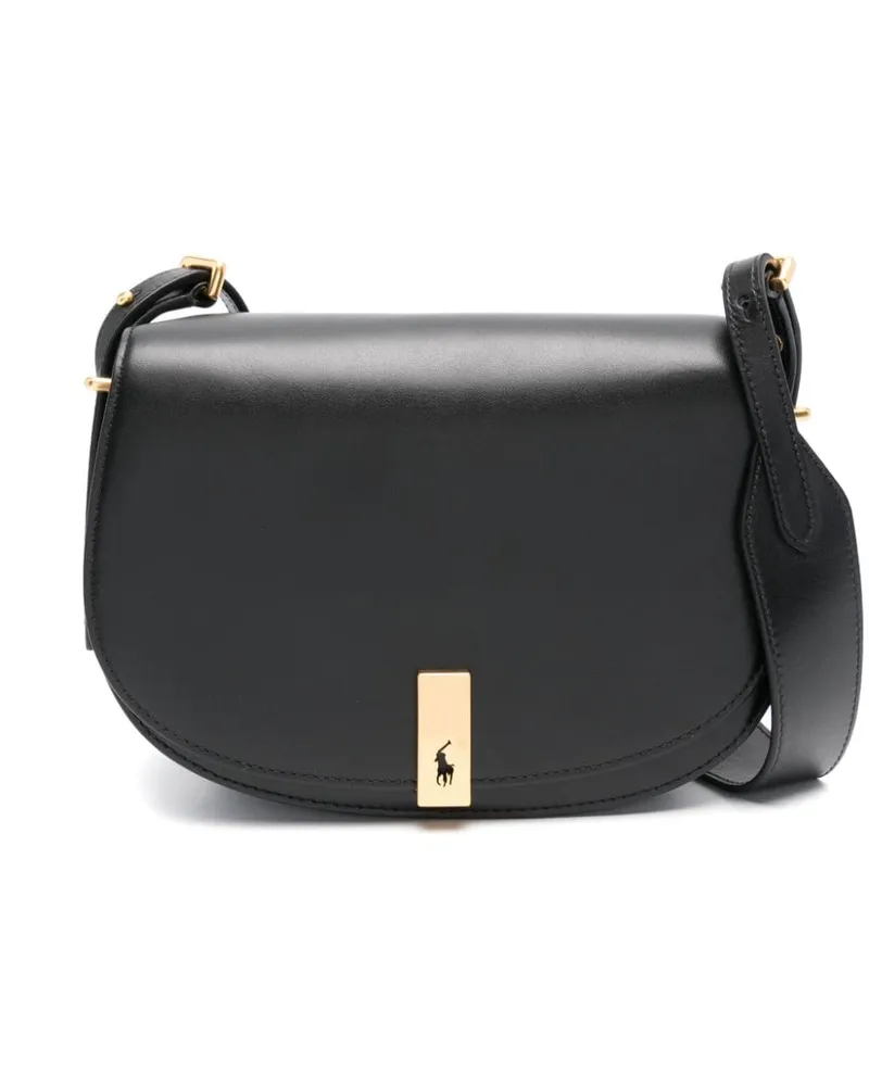 Ralph Lauren Saddle Polo ID Umhängetasche - Schwarz Schwarz