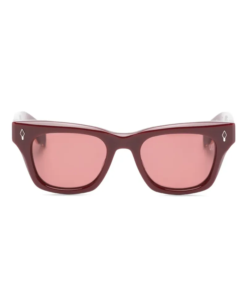 Jacques Marie Mage Dealan Sonnenbrille mit eckigem Gestell - Rot Rot