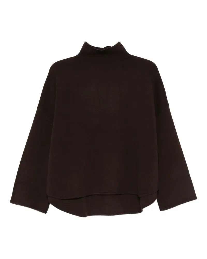 ALLUDE Pullover mit Stehkragen - Braun Braun