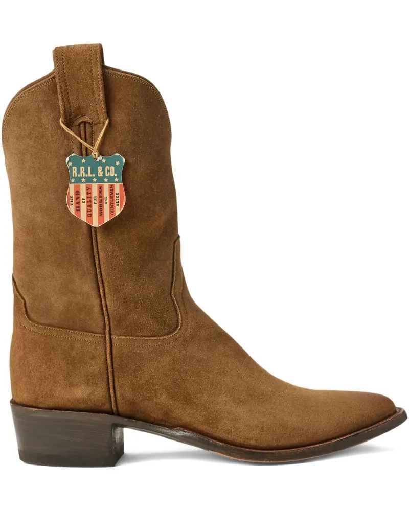 Ralph Lauren Cowboystiefel aus Wildleder - Braun Braun