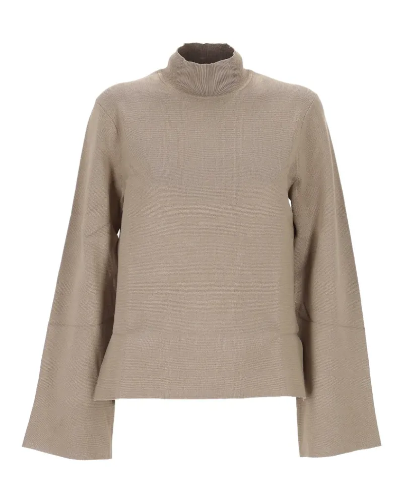 Filippa K high-neck flared-sleeve sweater - Nude Nude