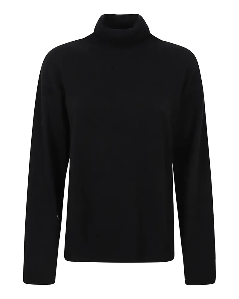 P.A.R.O.S.H. P.A.R.O H. Fein gestrickter Rollkragenpullover - Schwarz Schwarz
