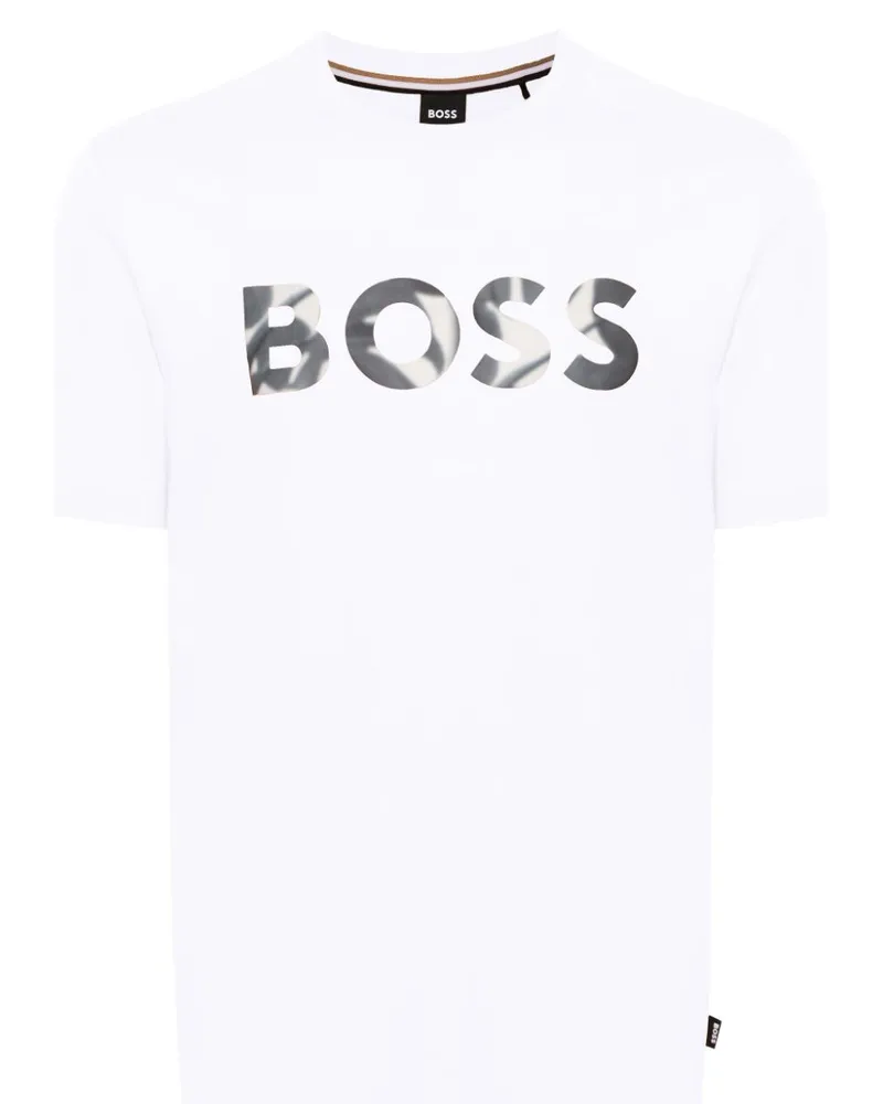 HUGO BOSS T-Shirt mit Logo-Applikation - Weiß Weiß
