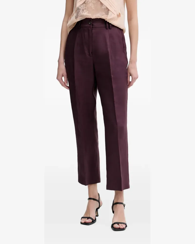 Sisley elasticated-waistband tailored trousers - Braun Braun