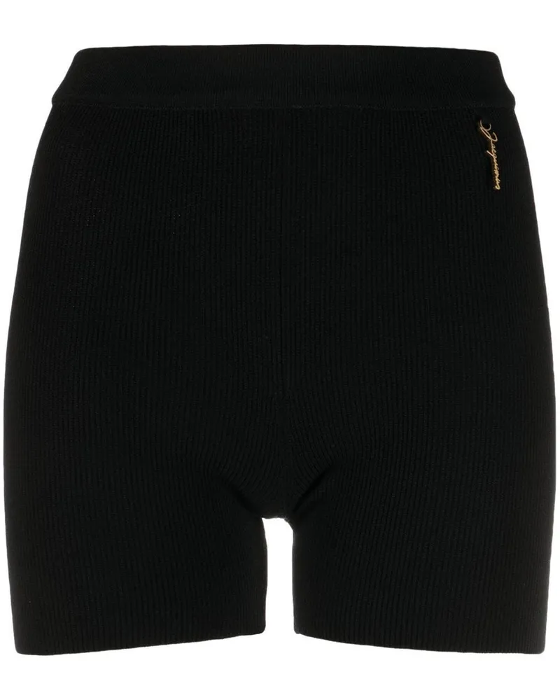 Jacquemus Shorts mit Logo-Schild - Schwarz Schwarz