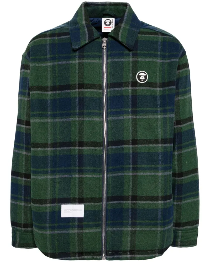 BAPE Jacke mit Karomuster - Grün Grün