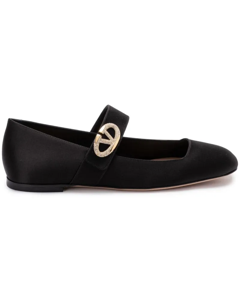 Valentino Garavani VLogo Locker Ballerinas - Schwarz Schwarz