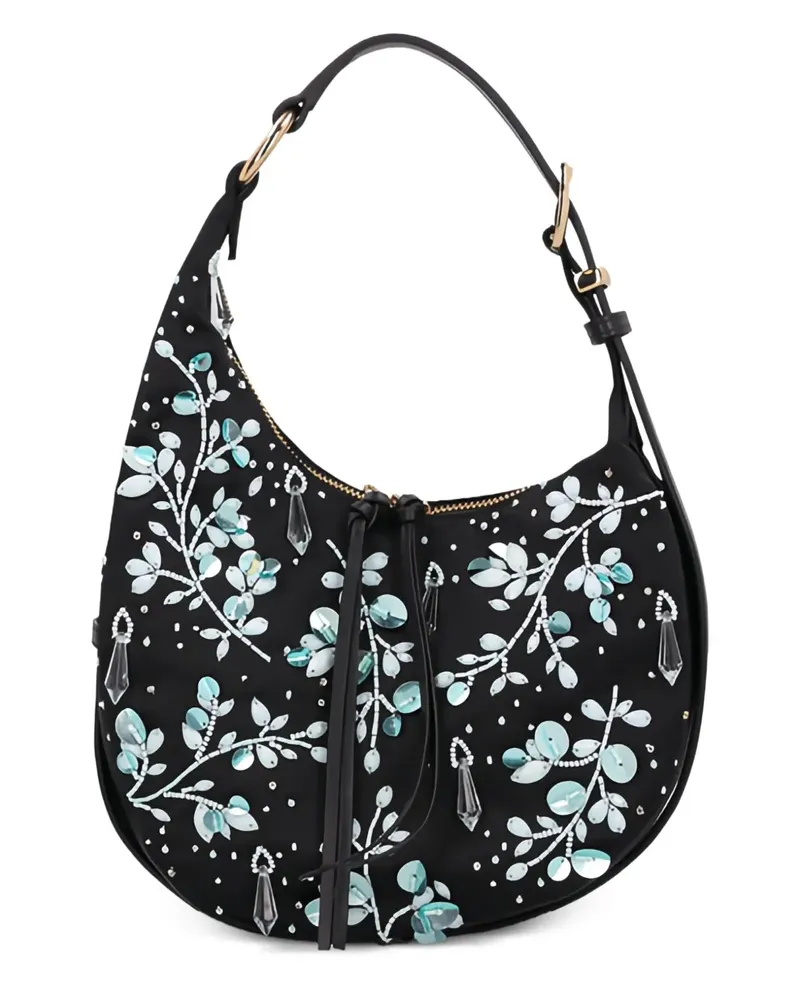Des Phemmes Schultertasche mit Pailletten - Schwarz Schwarz