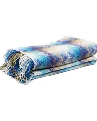 Missoni Home Decke mit Zickzackmuster Blau