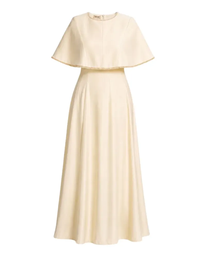 Baruni Alya Maxikleid mit Cape-Overlay - Nude Nude