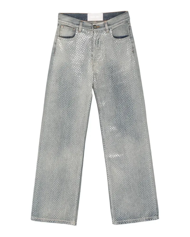 Circus Hotel sequin-embellished wide-leg jeans - Blau Blau