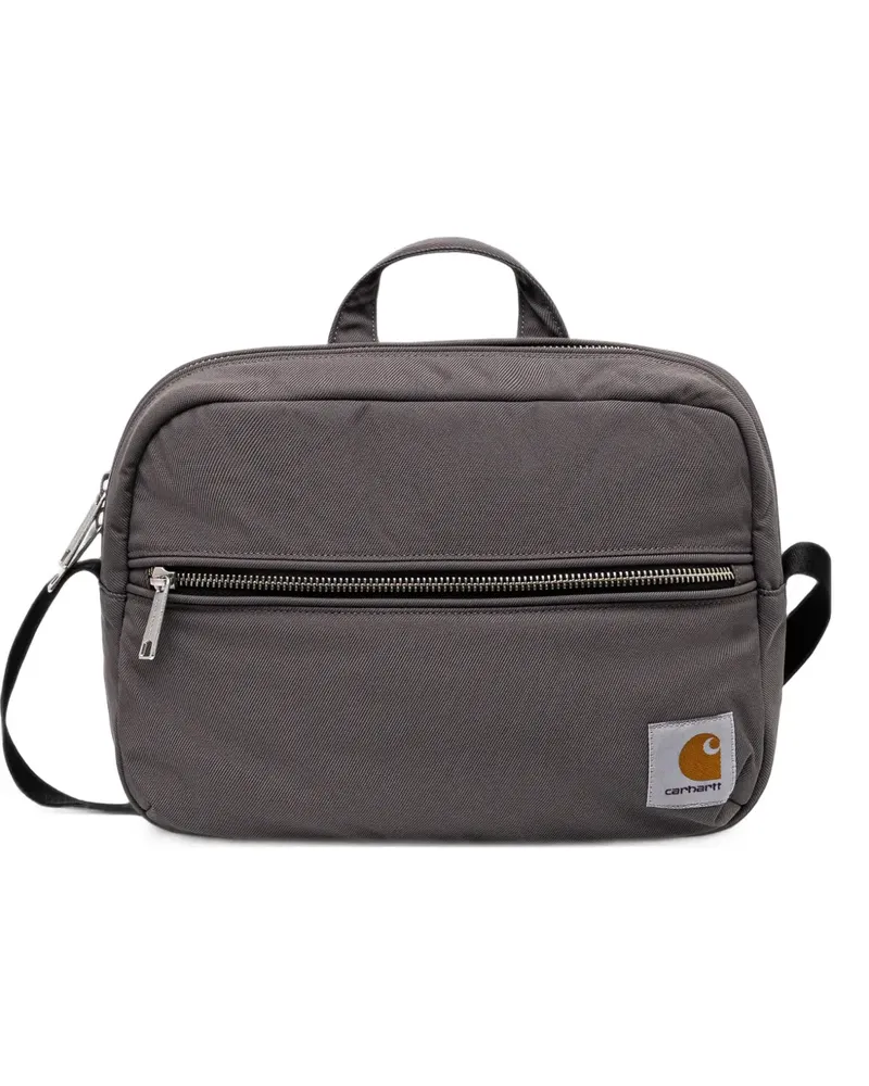 Carhartt WIP logo-patch zip-around messenger bag - Grau Grau