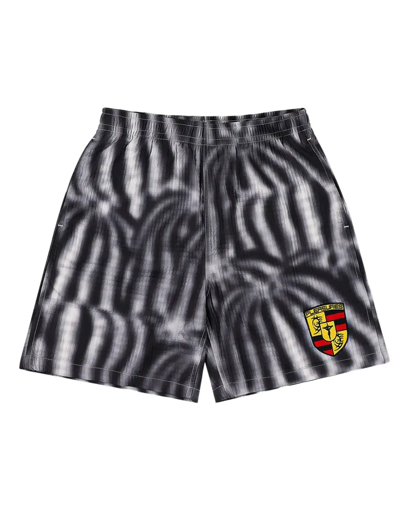 PLEASURES Shorts mit Marmormuster - Schwarz Schwarz