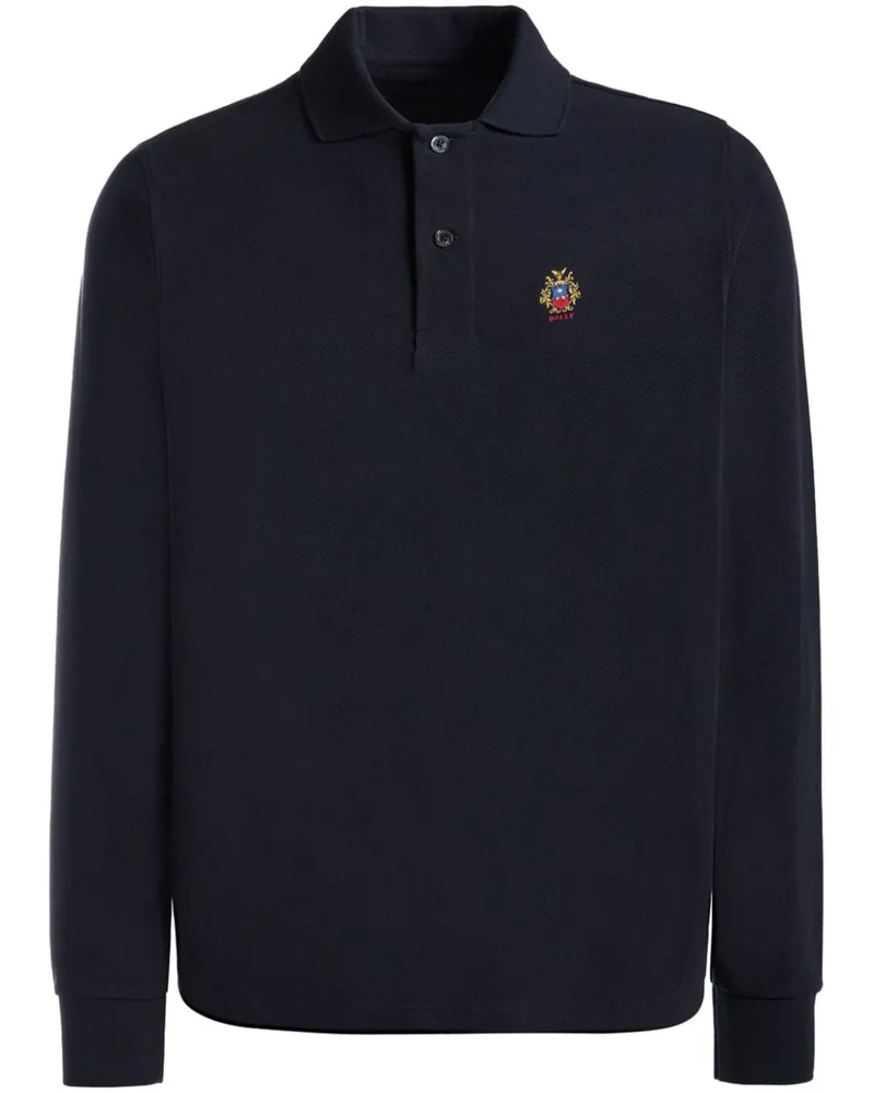 Bally Pikee-Poloshirt mit Logo-Stickerei Blau