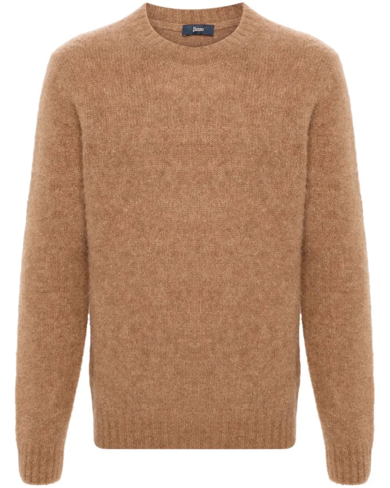 Herno Pullover mit Logo-Schild - Braun Braun