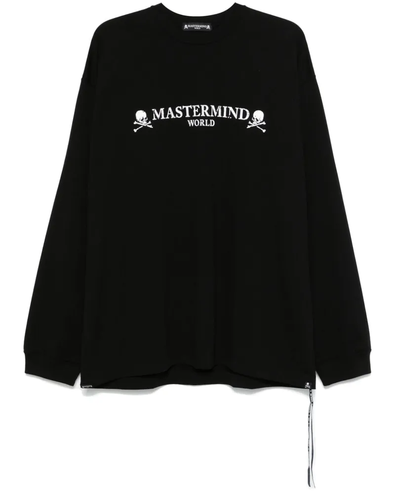 Mastermind World Langarmshirt mit Logo-Print - Schwarz Schwarz