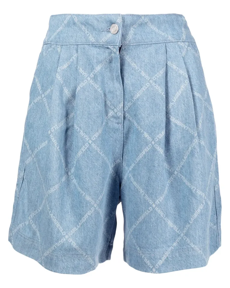 Karl Lagerfeld Jeans-Shorts mit Logo-Print - Blau Blau