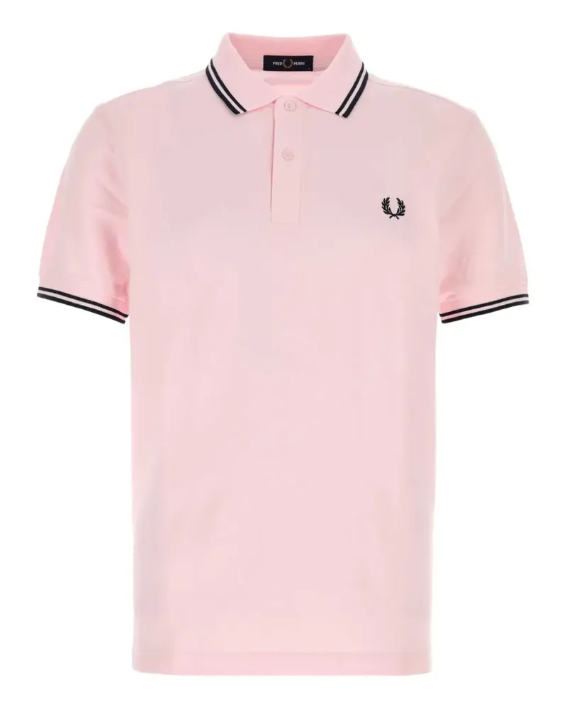 Fred Perry Poloshirt mit Streifendetails - Rosa Rosa