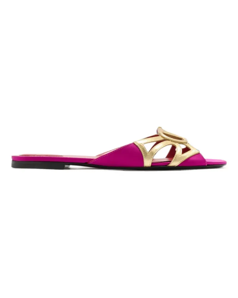 Valentino Garavani VLogo Signature cutout sandals - Rosa Rosa