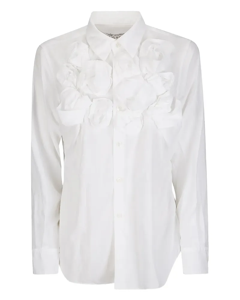 Comme des Garçons Hemd mit Streifen-Applikationen - Weiß Weiß