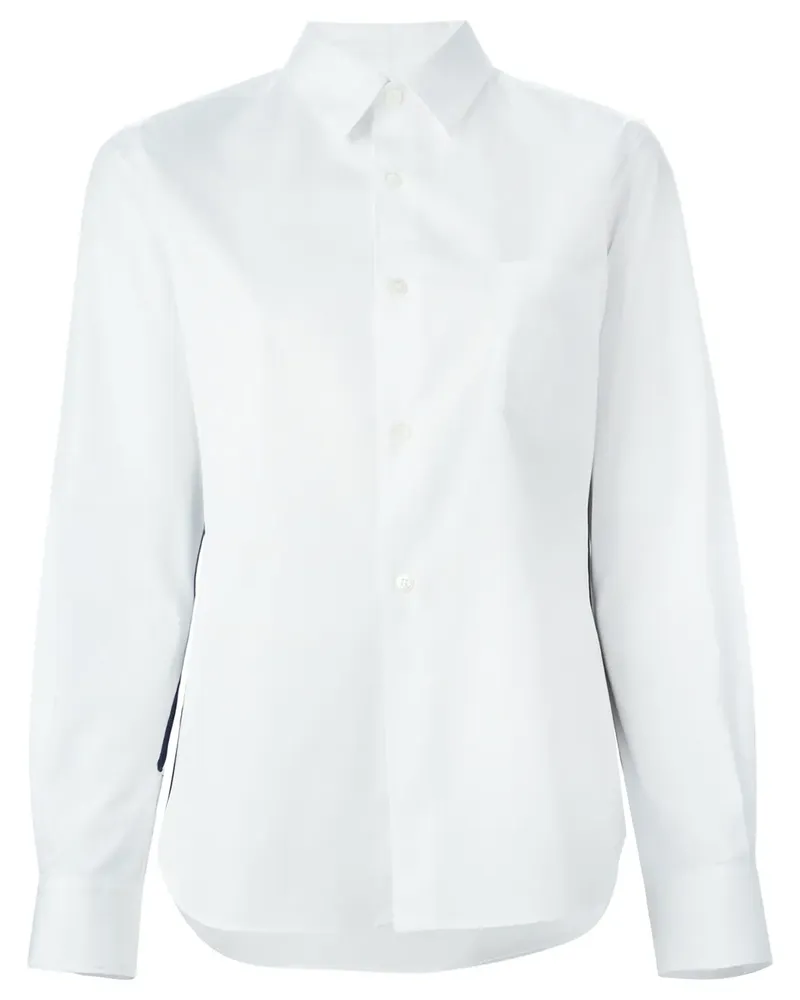 Comme des Garçons Hemd mit Streifen-Applikationen - Weiß Weiß