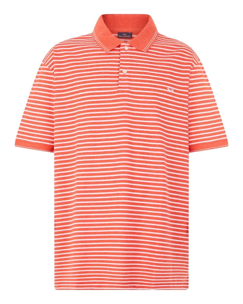 Paul & Shark Gestreiftes Poloshirt - Orange Orange