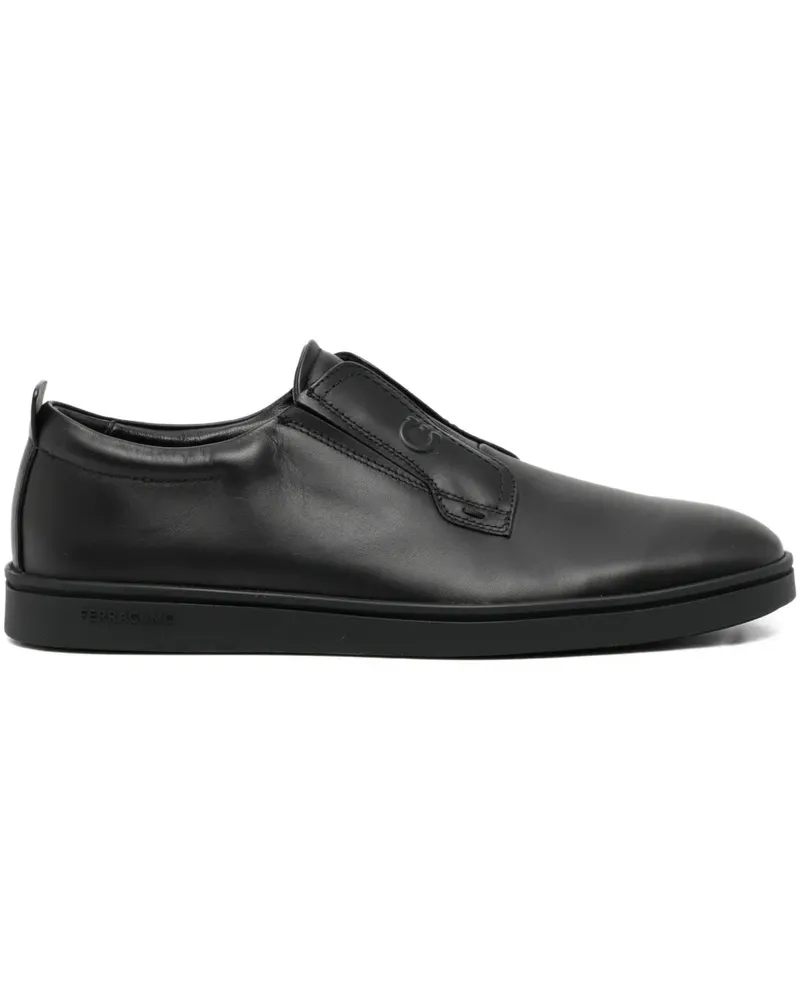 Ferragamo Klassische Slip-On-Sneakers - Schwarz Schwarz