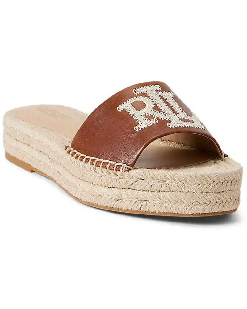 Ralph Lauren Polly Plateau-Espadrilles mit Stickerei - Braun Braun