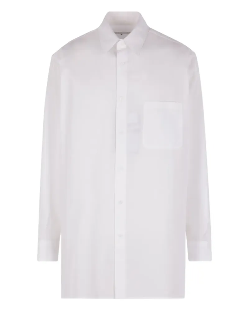 Yohji Yamamoto Hemd mit Brusttasche - Weiß Weiß