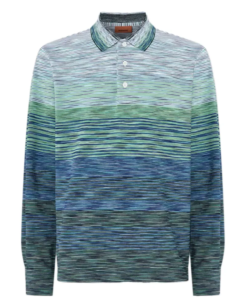 Missoni Gestreiftes Poloshirt - Grün Grün