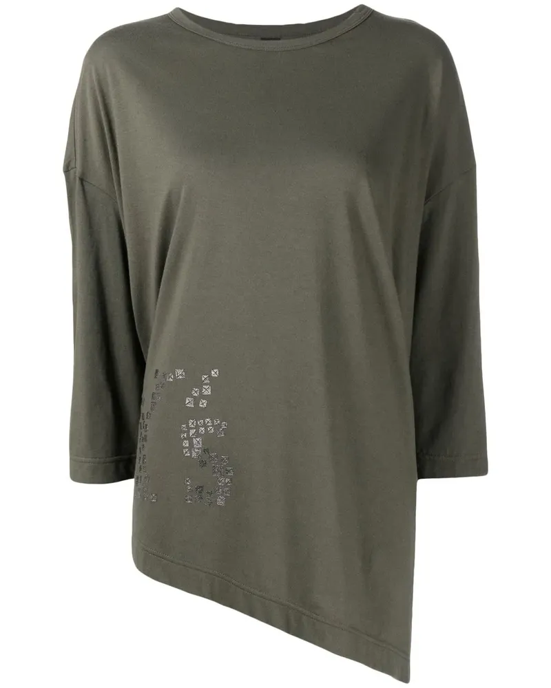 Yohji Yamamoto T-Shirt mit grafischem Print - Grün Grün