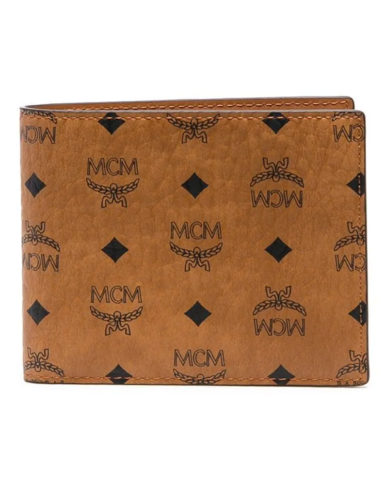 MCM Portemonnaie mit Logo Nude