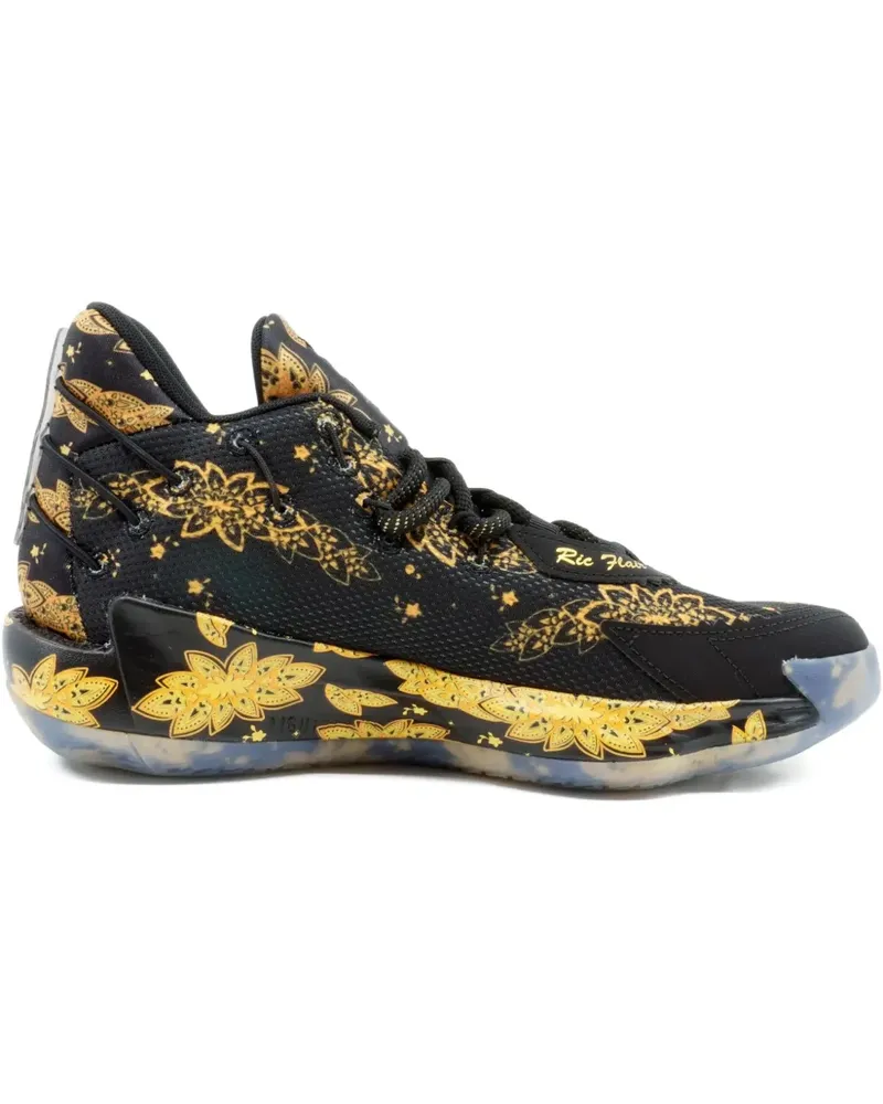 adidas Dame 7 Sneakers mit Blumen - Schwarz Schwarz