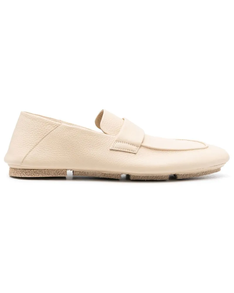 Officine Creative Italia Loafer aus strukturiertem Leder Nude