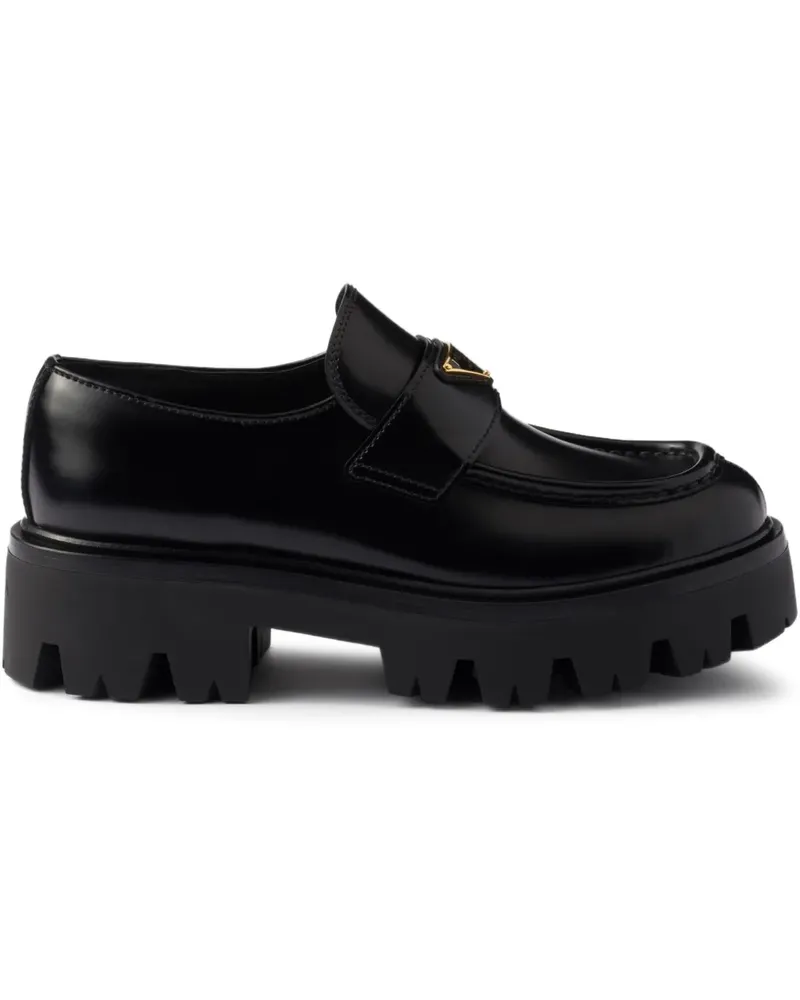Prada Loafer mit Plateau - Schwarz Schwarz