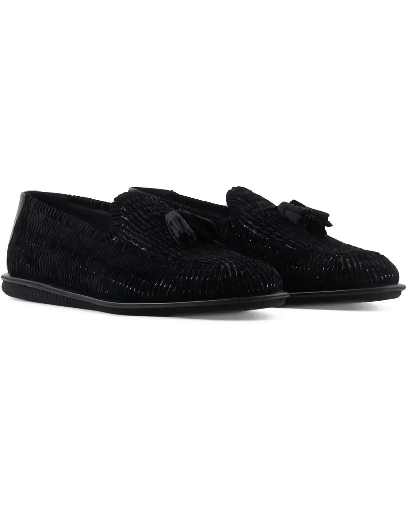 Giorgio Armani Loafer mit Quasten - Schwarz Schwarz